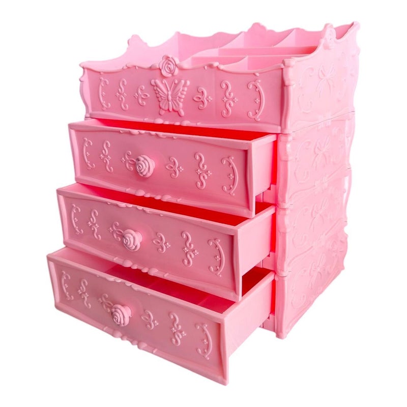 خورشيد للبلاستيك منظم ميك اب هابي ليدي من خورشيد بلاست للبلاستيك - بينك - Image 1